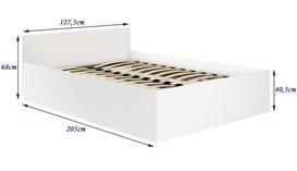 miegamo lovos 120 200 - Lova su grotelėmis NORE CLP 120x200 cm, ąžuolo spalvos - 4 nuotrauka