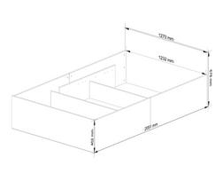 miegamo lovos 120 200 - Lova su grotelėmis NORE CLP 120x200 cm, ąžuolo spalvos - 5 nuotrauka