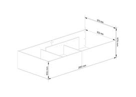 balta miegamojo lova - Lova su grotelėmis NORE CLP 90x200 cm, balta - 7 nuotrauka