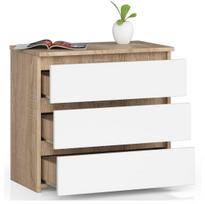 ermitazas stalai - Naktinė spintelė NORE CL3 60 cm, ąžuolo spalvos/balta - 5 nuotrauka