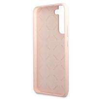s22 plus telefonas - Guess "GUHCS22MLSLMGPP Silicone Metal Logo Case Galaxy S22 Plus" Pink - 3 nuotrauka