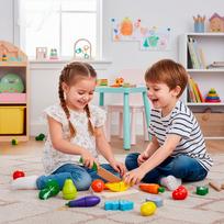 vaikiska medine virtuvele - Springos vaisių ir daržovių pjaustymo žaidimo rinkinys KG0058 - 6 nuotrauka