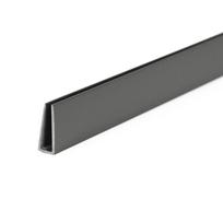 pvc lakstai - Horizontalus profilis Springos GA0250, Tamsiai pilka (Dark Grey), 100 cm - 4 nuotrauka