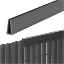 pvc lakstai - Horizontalus profilis Springos GA0250, Tamsiai pilka (Dark Grey), 100 cm - 8 nuotrauka
