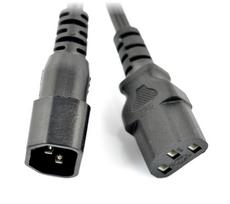 c13 power kabelis - Akyga Power Cable  IEC C13 / IEC C14 1.8m Black - 2 nuotrauka