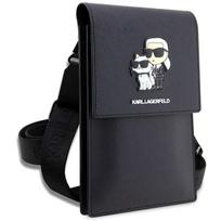 rankine telefonui - Karl Lagerfeld "Saffiano Karl & Choupette" Black - 5 nuotrauka