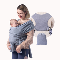 momcozy kudikiu nesiokle - MOMCOZY KŪDIKIŲ VAIKJUOSTĖ-NEŠIOKLĖ, PILKA - 2 nuotrauka