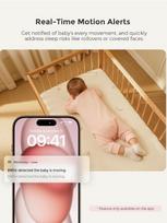 aukle - Momcozy BM04 Smart Video Auklė, balta (White) - 6 nuotrauka