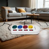 prailgintuvas 1 m - Maclean MCE229W Maitinimo juosta, prailgintuvas 4 lizdai + 2xUSB, su jungikliais, 1.5 m, balta (White) - 4 nuotrauka