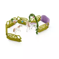 geles zaislai - Rinkinys Schleich Glittering Flower House With Unicorns 42445, 59.9 cm, įvairių spalvų - 8 nuotrauka