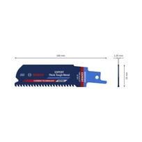bosch tiesinis pjuklas - Pjūklelis tiesiniam pjūklui Bosch S555CHC; 100 mm - 6 nuotrauka