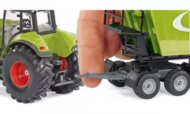 traktoriu modeliukai - Siku Tractor With Frontloader & Tipping Trailer 1949 - 3 nuotrauka