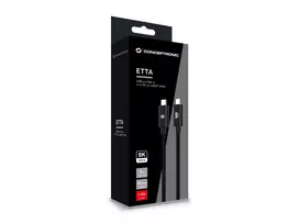 5a usb c laidas - Conceptronic ETTA04B12 USB-C to USB-C kabelis 1,2 m Juodas (Black) - 2 nuotrauka