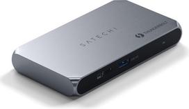 usb c kabelis - Satechi Slim Hub Pro Thunderbolt 4 (Pilka / Gray) - 2 nuotrauka