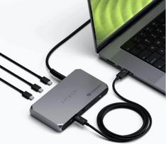 usb c kabelis - Satechi Slim Hub Pro Thunderbolt 4 (Pilka / Gray) - 3 nuotrauka