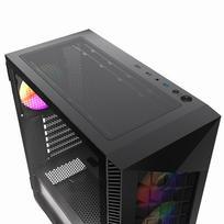 atx case - Gembird CCC-FC-900ARGB žaidimų kompiuterio korpusas Fornax 900, ATX, juodas - 2 nuotrauka