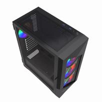 atx case - Gembird CCC-FC-900ARGB žaidimų kompiuterio korpusas Fornax 900, ATX, juodas - 3 nuotrauka