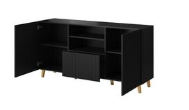 bedside - Komoda Cama Meble Pafos, juoda, 40 cm x 150 cm x 82 cm - 4 nuotrauka