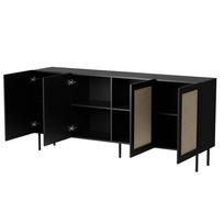 komodos 200 - Komoda Cama Meble Juta 301151, juoda, 39.5 cm x 200 cm x 90 cm - 4 nuotrauka