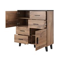 110 - Komoda Cama Meble Lotta 110 2D4S, ruda/juoda - 4 nuotrauka