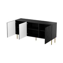 senukai lego - Komoda Cama Meble Jungle KOM152CZ, aukso/juoda, 152 cm x 40.5 cm x 74.5 cm - 3 nuotrauka