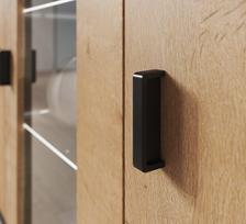 spintele 120 80 - Cama Meble Soho S7 120 Chest Of Drawers Oak/Black - 4 nuotrauka
