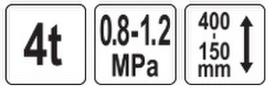 domkratas - Yato pneumatinis domkratas YT-17229 4t - 2 nuotrauka
