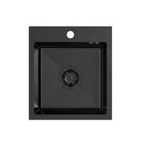 maisytuvas lanksc - Quadron LUKE 90, juodas metalas (Black Metal), 40 x 45 x 20 cm, su sifonu ir maišytuvu - 6 nuotrauka