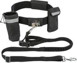 dirzas suniui - Šuns pavadėlis Trixie Hands Free 1275, juodas, 1-1.35 m x 25 mm - 2 nuotrauka