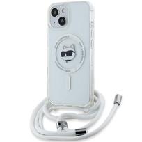 Karl Lagerfeld IML Choupette Head&Cord MagSafe dėklas, skirtas iPhone 15 / 14 / 13 - skaidrus