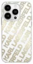 1 14 - Karl Lagerfeld IML Fullover Logo dėklas, skirtas Apple iPhone 15 / 14 / 13, Auksinis (Gold) - 1 nuotrauka