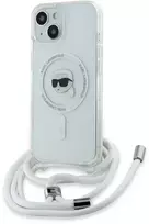 1 14 - Karl Lagerfeld Crossbody IML Karl Head MagSafe dėklas iPhone 15 / 14 / 13 telefonams - skaidrus - 1 nuotrauka