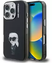 Karl Lagerfeld IML Aquarelle Karl & Logo MagSafe dėklas Apple iPhone 16 Pro Juodas (Black)