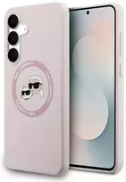 case silicone samsung s25 - Karl Lagerfeld Silicone Karl & Choupette Heads MagSafe Case Samsung Galaxy S25 FE Rožinė (Pink) - 1 nuotrauka