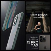 15 ultra - Spigen Ultra Hybrid Dėklas Apple iPhone 15 Pro Max - Tamsiai Žalias (Dark Green) - 1 nuotrauka