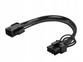 pci express 8 pin -  Elmak Savio PCI 6pin Female, PCI Express 8 pin Male, 0.15 m, juoda - 2 nuotrauka