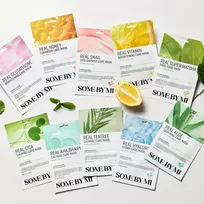lakstines veido kaukes - SOMEBYMI Real Teatree Calming Care Mask - 4 nuotrauka