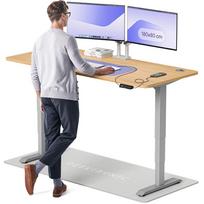 Kompiuterio stalas reguliuojamo aukščio Desktronic HomePro, 180 cm x 80 cm, 61 - 125.5 cm, ąžuolo sp./pilka sp.
