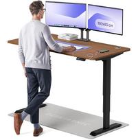 Kompiuterio stalas reguliuojamo aukščio Desktronic HomePro, 160 cm x 80 cm, 62 - 126 cm, juoda sp./riešutmedžio sp.