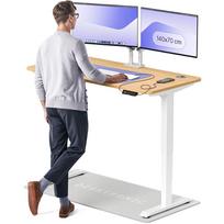 Kompiuterio stalas reguliuojamo aukščio Desktronic HomePro, 140 cm x 70 cm, 61 - 125.5 cm, ąžuolo sp./balta sp.
