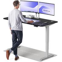 Kompiuterio stalas reguliuojamo aukščio Desktronic HomePro, 160 cm x 80 cm, 61 - 125.5 cm, juoda sp./pilka sp.