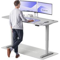 Kompiuterio stalas reguliuojamo aukščio Desktronic HomePro, 180 cm x 80 cm, 61 - 125.5 cm, pilka sp.