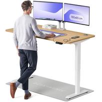 Kompiuterio stalas reguliuojamo aukščio Desktronic HomePro, 160 cm x 80 cm, 61 - 125.5 cm, ąžuolo sp./balta sp.