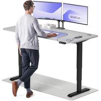Kompiuterio stalas reguliuojamo aukščio Desktronic HomePro, 180 cm x 80 cm, 61 - 125.5 cm, juoda sp./pilka sp.
