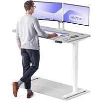Kompiuterio stalas reguliuojamo aukščio Desktronic HomePro, 140 cm x 70 cm, 61 - 125.5 cm, balta sp./pilka sp.