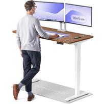Kompiuterio stalas reguliuojamo aukščio Desktronic HomePro, 140 cm x 70 cm, 61 - 125.5 cm, balta sp./riešutmedžio sp.
