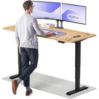 Kompiuterio stalas reguliuojamo aukščio Desktronic HomePro, 180 cm x 80 cm, 61 - 125.5 cm, ąžuolo sp./juoda sp.