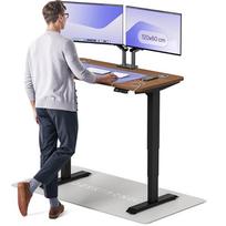 Kompiuterio stalas reguliuojamo aukščio Desktronic HomePro, 120 cm x 60 cm, 61 - 125.5 cm, juoda sp./riešutmedžio sp.
