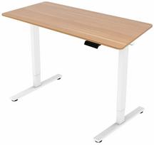 Kompiuterio stalas reguliuojamo aukščio Home4you Ergo Fit K18717, 120 cm x 60 cm, 71.6 - 116 cm, ąžuolo sp./balta sp.