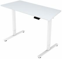 rasomasis stalas 60 - Kompiuterio stalas reguliuojamo aukščio Home4you Ergo Fit K187171, 120 cm x 60 cm, 71.6 - 116 cm, balta sp. - 1 nuotrauka